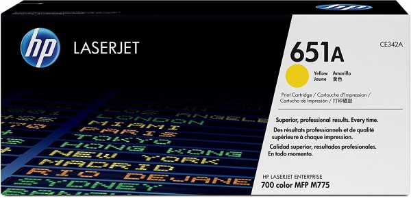 Original HP 651A CE342A Yellow Toner 