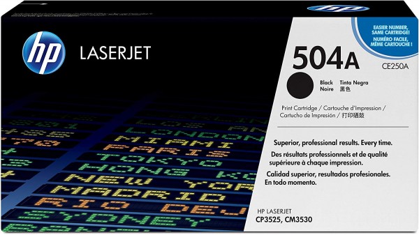 Original HP 504A CE250A Black Toner 